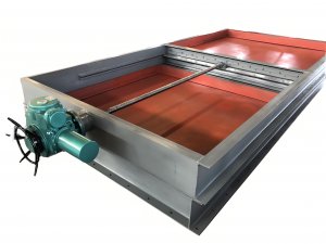 電動雨水排口閘板閥，電動污泥水溝閘板